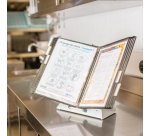 Pupitre de consultation tarifold antimicrobien format a4 10 poches blanc