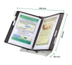 Pupitre de consultation tarifold antimicrobien format a4 10 poches blanc