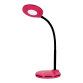 Lampe LED Splash Framboise,avec variateur. Dim. Tête D10,5 cm, bras flexible H32 cm, socle D13 cm