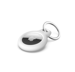 Funda protectora con llavero para localizador o rastreador Apple AirTag Belkin F8W973btWHT Secure Holder, blanco