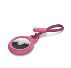 Funda protectora con correa para localizador o rastreador Apple AirTag Belkin F8W974btPNK Secure Holder, rosa