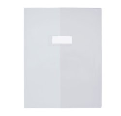 Protège-cahier elba standard pvc cristal 20/100e rabat a4 210x297mm incolore
