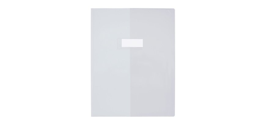 Protège-cahier elba standard pvc cristal 20/100e rabat a4 210x297mm incolore