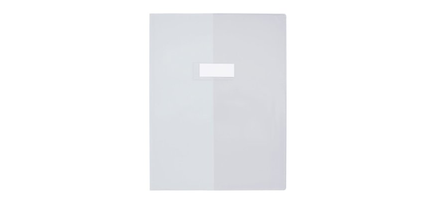 Protège-cahier elba standard pvc cristal 20/100e rabat a4 210x297mm incolore