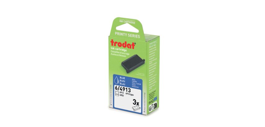 Tampone di ricambio 6/4913 - blu - Trodat - conf. da 3 pezzi
