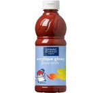 Peinture acrylique lefranc bourgeois glossy fluide brillante indélébile multi-supports terre sienne brûlée flacon 500ml