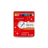 Boîte métal de 18 crayons de couleur Aquarellable SWISSCOLOR METAL SWISS DRAPEAU