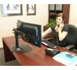 Ergotron DS Series DS100 Dual Monitor Desk Stand, Horizontal 61 cm (24") Scrivania Nero