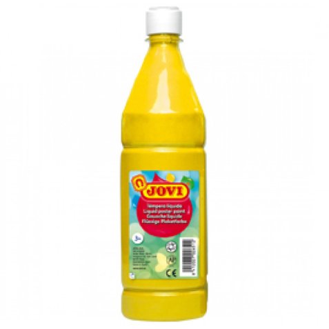 Gouache jovi liquide bouteille 1000 ml. jaune.