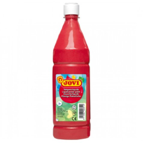 Gouache jovi liquide bouteille 1000 ml.            vermillion.
