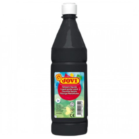 Gouache jovi liquide bouteille 1000 ml. noir.