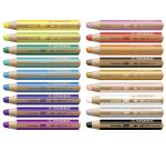 Crayon couleur stabilo woody multi talent 18 crayons 3 en  1 arty +1 pinceau rond taille 8 + 1 taille crayon