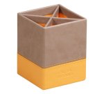 Pot à crayons, en similicuir