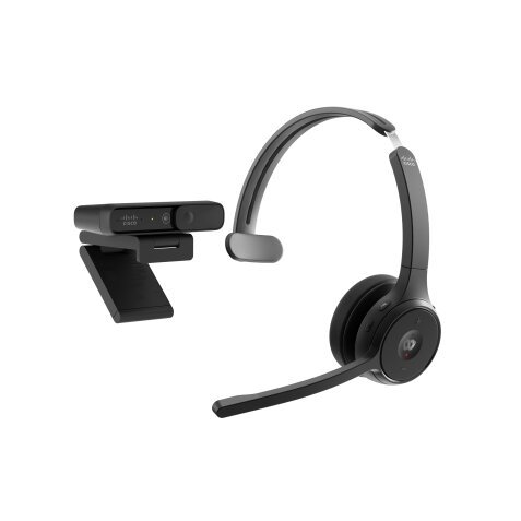 Cisco BUN-721+CAMD-C-WW écouteur/casque Sans fil Arceau Bureau/Centre d'appels Bluetooth Socle de chargement Noir