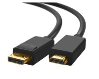 DLH DY-TU5369B câble vidéo et adaptateur 2 m HDMI Type A (Standard) DisplayPort Noir