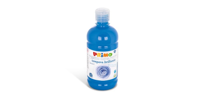 Primo 202BR500501 colore a tempera 500 ml Bottiglia Ciano
