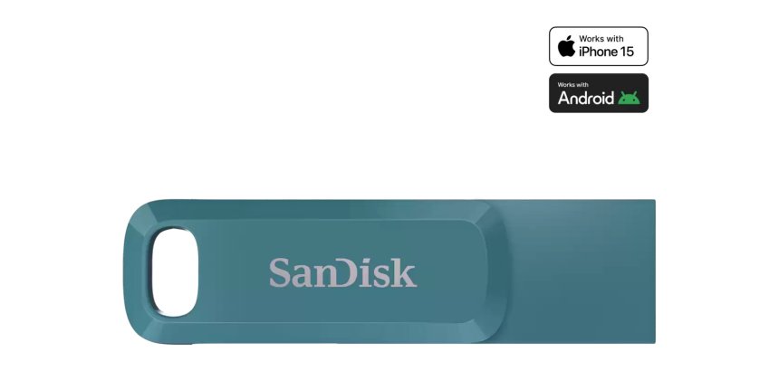 SanDisk Ultra Dual Drive Go unità flash USB 1 TB USB tipo-C 3.2 Gen 1 (3.1 Gen 1) Turchese