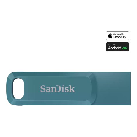 SanDisk Ultra Dual Drive Go lecteur USB flash 512 Go USB Type-C 3.2 Gen 1 (3.1 Gen 1) Turquoise