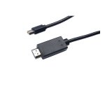 V7 Mini DisplayPort macho a HDMI macho, 2 metros, unidireccional desde DisplayPort color negro, máxima resolución de vídeo de 1080p