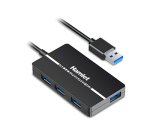Hamlet XHUB-04U3 hub di interfaccia USB 3.2 Gen 1 (3.1 Gen 1) Type-A 5000 Mbit/s Nero