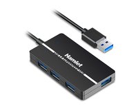 Hamlet XHUB-04U3 interface hub USB 3.2 Gen 1 (3.1 Gen 1) Type-A 5000 Mbit/s Black