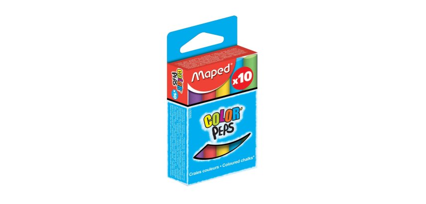 Craie pour tableau COLOR'PEPS, rond, assorti