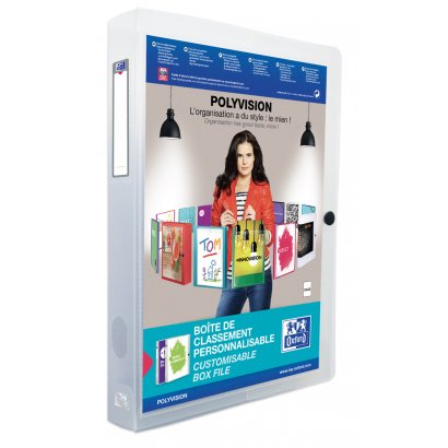Boite de rangement POLYVISION, A4, PP, dos 40 mm