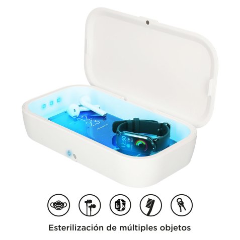 Chargeur induction sans fil + box stérilisateur UV DCLBOX