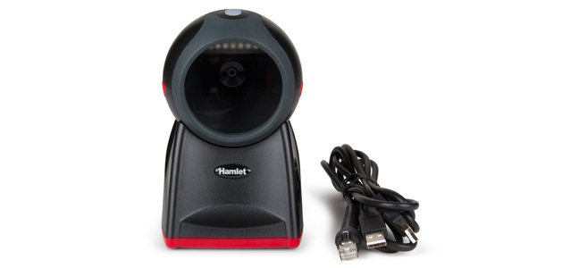 Hamlet HBCS-2D360 barcode reader Fixed bar code reader 1D/2D CMOS Black