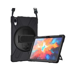 DLH Coque renforcee avec bandouliere, poignee rotative et pied support pour Lenovo Tab P11 Pro 11.5" (ZA7R, ZA7X, TB-J606, TB-J606F, TB-J606X..)