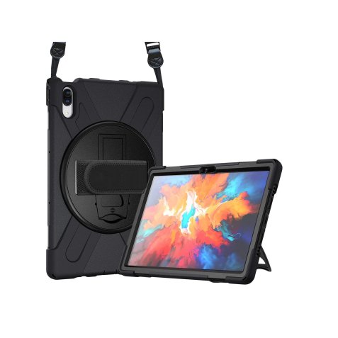 DLH COQUE RENFORCEE AVEC BANDOULIERE, POIGNEE ROTATIVE ET PIED SUPPORT POUR LENOVO TAB P11 PRO 11.5" (ZA7C, ZA7D, TB-J706, TB-J706F, TB-J706X..)