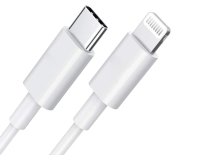 DLH Cable USB-C vers Apple lightning certifie MFI 1m 3.25A 65W max blanc