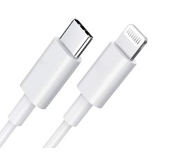 DLH Cable USB-C vers Apple lightning certifie MFI 1m 3.25A 65W max blanc
