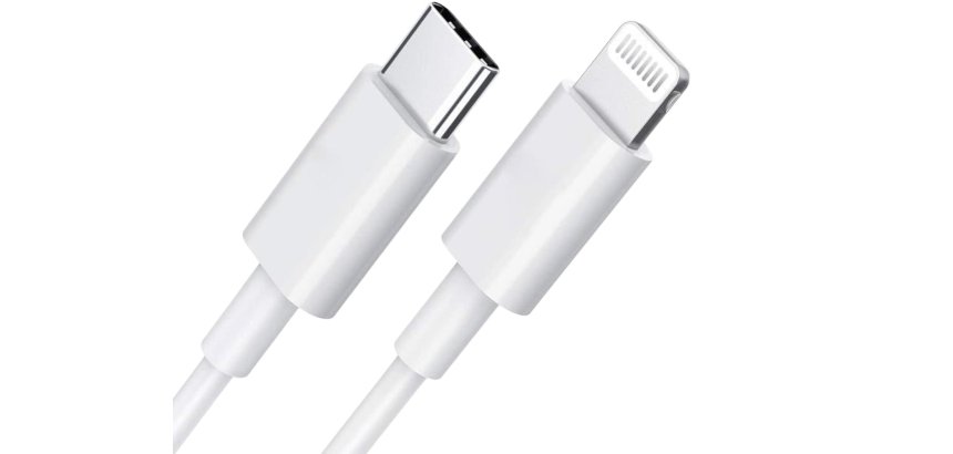 DLH Cable USB-C vers Apple lightning certifie MFI 1m 3.25A 65W max blanc