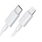 DLH CABLE USB-C VERS APPLE LIGHTNING CERTIFIE MFI 1M 3.25A 65W MAX BLANC