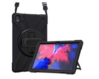 DLH Coque renforcee avec bandouliere, poignee rotative et pied support pour Lenovo Tab P11 11" (ZA7R, ZA7X, TB-J606, TB-J606F, TB-J606X..)