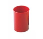 Pot a crayon faibo polystyrene resistant         7.8x10cm coloris rouge opaque