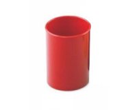 Pot a crayon faibo polystyrene resistant         7.8x10cm coloris rouge opaque