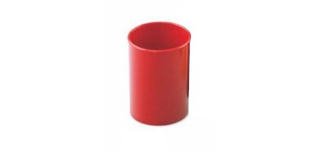 Pot a crayon faibo polystyrene resistant         7.8x10cm coloris rouge opaque