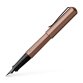 Stylo-plume faber castell hexo pointe moyenne en acier  inoxidable bronze