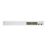 Cisco CBS220-16P-2G Géré L2 Gigabit Ethernet (10/100/1000) Connexion Ethernet, supportant l'alimentation via ce port (PoE) Blanc