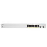 Cisco CBS220-16P-2G Géré L2 Gigabit Ethernet (10/100/1000) Connexion Ethernet, supportant l'alimentation via ce port (PoE) Blanc