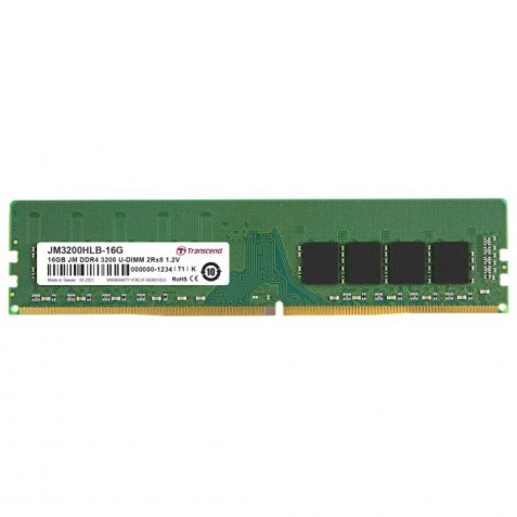 Transcend JetRam JM3200HLB-16G module de mémoire 16 Go 2 x 8 Go DDR4 3200 MHz