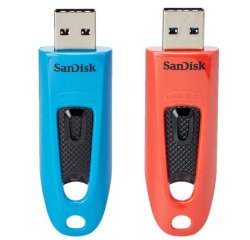 SanDisk Ultra lecteur USB flash 64 Go USB Type-A 3.2 Gen 1 (3.1 Gen 1) Bleu, Rouge