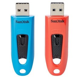 SanDisk Ultra lecteur USB flash 64 Go USB Type-A 3.2 Gen 1 (3.1 Gen 1) Bleu, Rouge