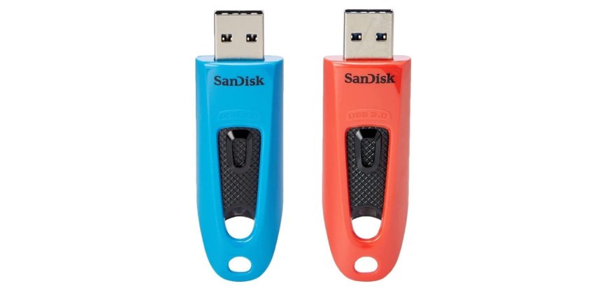 SanDisk Ultra unidad flash USB 64 GB USB tipo A 3.2 Gen 1 (3.1 Gen 1) Azul, Rojo
