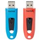 SanDisk Ultra USB flash drive 64 GB USB Type-A 3.2 Gen 1 (3.1 Gen 1) Blauw, Rood