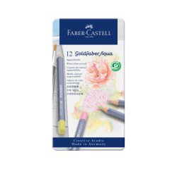 FABER-CASTELL Crayon GOLDFABER Aquarelle, boîte métal de 12