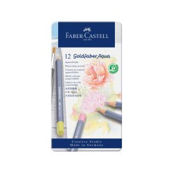 Crayon  de couleur gold faber aqua pastel boite de 12