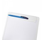 Porte-bloc maul go a4 plastique recycle porte-stylo integre dans pince coloris    blanc